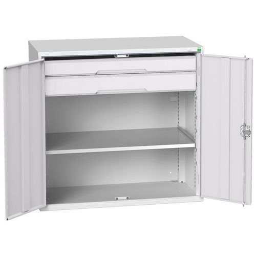 Szafki warsztatowe Bott Verso z szufladami, wysokość 100 cm - Szafka warsztatowa z szufladami Bott Verso, 100 x 105 x 55 cm, 1 półka, 2 szuflady, szar