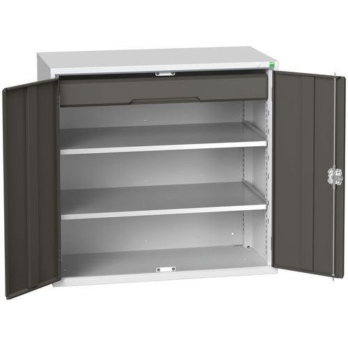 Szafki warsztatowe Bott Verso z szufladami, wysokość 100 cm - Szafka warsztatowa z szufladami Bott Verso, 100 x 105 x 55 cm, 2 półki, 1 szuflada, szar