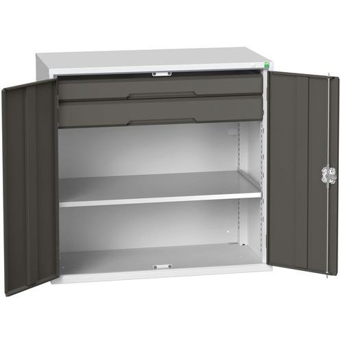 Szafki warsztatowe Bott Verso z szufladami, wysokość 100 cm - Szafka warsztatowa z szufladami Bott Verso, 100 x 105 x 55 cm, 1 półka, 2 szuflady, szar