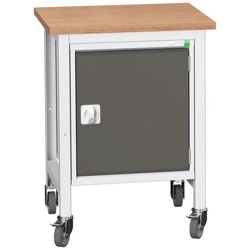 Przenośne stoły warsztatowe Bott Verso Storage z szafką, szer. 70 cm, multipleks/linoleum - Mobilny stół warsztatowy Bott Verso Storage, 93 x 70 x 60 