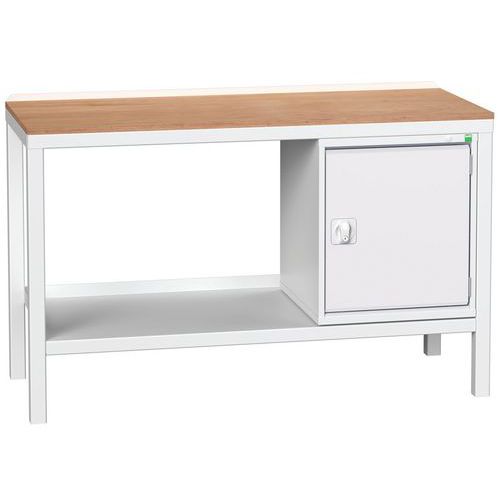 Stoły warsztatowe Bott Verso Weld z szafką, szer. 100 i 150 cm, multipleks/stal - Stół warsztatowy Bott Verso Weld, 93 x 150 x 60 cm, 1 szafka, multip