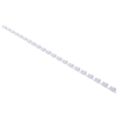 Plastikowe grzbiety do oprawy ringowej A4 - Plastikowe grzbiety do oprawy ringowej A4, 6 mm, kolor biały