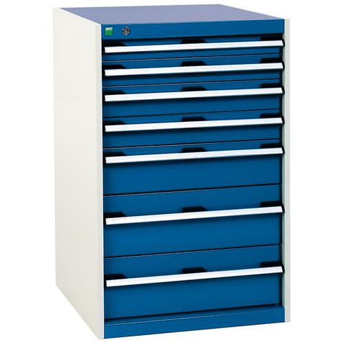Warsztatowe szafki z szufladami Bott Cubio, 100 x 65 x 52,5-75 cm, 7 szuflad - Warsztatowa szafka z szufladami Bott Cubio, 100 x 65 x 52,5 cm, 7 szufl