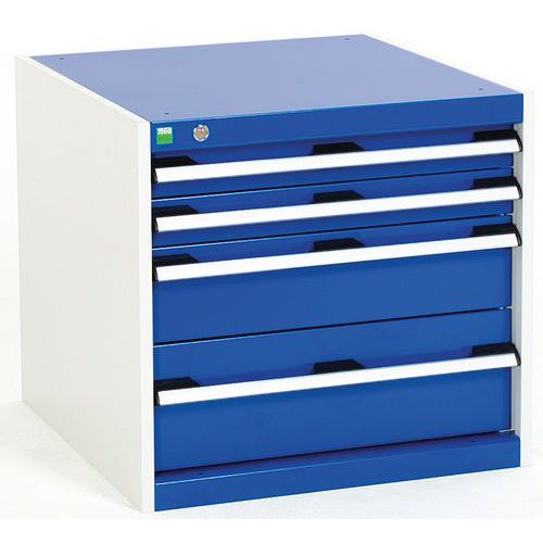 Szafki warsztatowe z szufladami Bott Cubio, 60 x 65 x 52,5-75 cm, 4 szuflady - Warsztatowa szafka z szufladami Bott Cubio, 60 x 65 x 52,5 cm, 4 szufla
