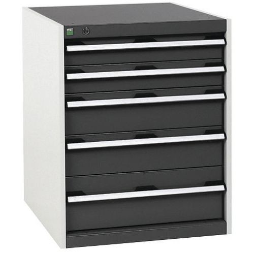 Szafki warsztatowe z szufladami Bott Cubio, 80 x 65 x 52,5-75 cm, 5 szuflad - Warsztatowa szafka z szufladami Bott Cubio, 80 x 65 x 52,5 cm, 5 szuflad