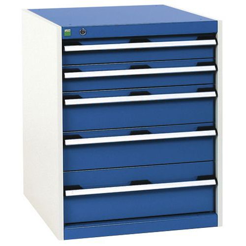 Szafki warsztatowe z szufladami Bott Cubio, 80 x 65 x 52,5-75 cm, 5 szuflad - Warsztatowa szafka z szufladami Bott Cubio, 80 x 65 x 52,5 cm, 5 szuflad