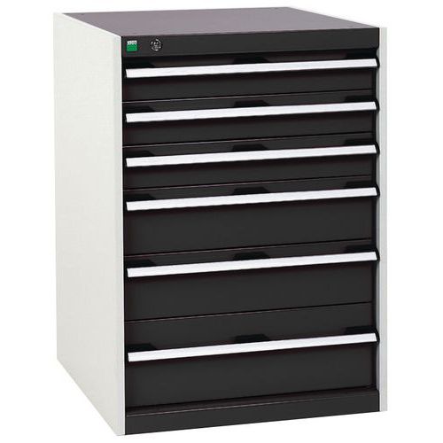 Szafki warsztatowe z szufladami Bott Cubio, 90 x 65 x 52,5-75 cm, 6 szuflad - Warsztatowa szafka z szufladami Bott Cubio, 90 x 65 x 52,5 cm, 6 szuflad