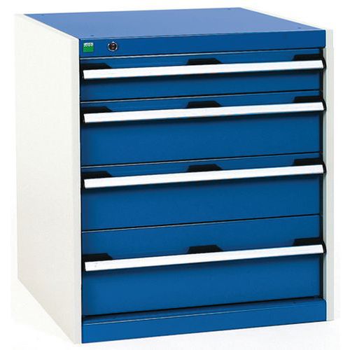 Szafki warsztatowe z szufladami Bott Cubio, 70 x 65 x 52,5-75 cm, 4 szuflady - Warsztatowa szafka z szufladami Bott Cubio, 70 x 65 x 52,5 cm, 4 szufla