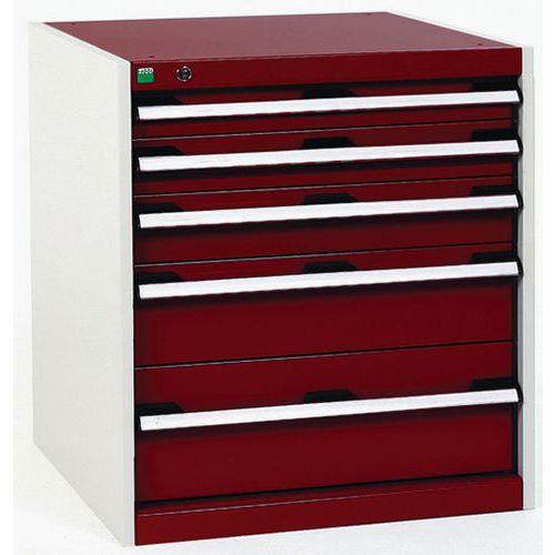 Szafki warsztatowe z szufladami Bott Cubio, 70 x 65 x 52,5-75 cm, 5 szuflad - Warsztatowa szafka z szufladami Bott Cubio, 70 x 65 x 75 cm, 5 szuflad, 