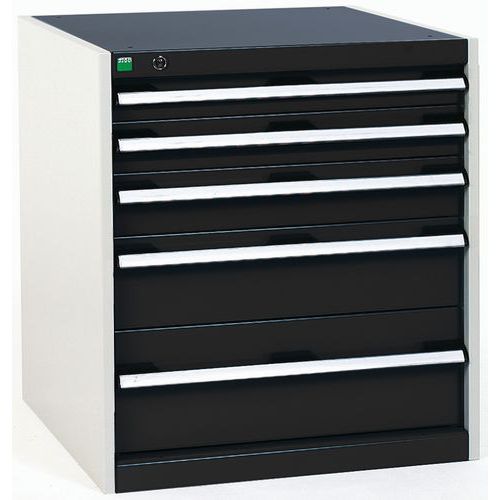Szafki warsztatowe z szufladami Bott Cubio, 70 x 65 x 52,5-75 cm, 5 szuflad - Warsztatowa szafka z szufladami Bott Cubio, 70 x 65 x 75 cm, 5 szuflad, 