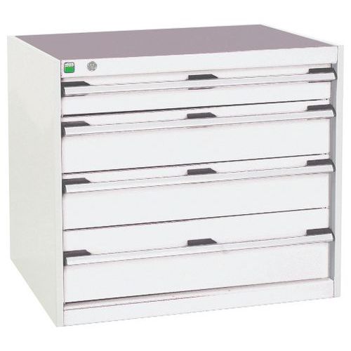 Szafki warsztatowe z szufladami Bott Cubio, 70 x 80 x 52,5-75 cm, 4 szuflady - Warsztatowa szafka z szufladami Bott Cubio, 70 x 80 x 65 cm, 4 szuflady