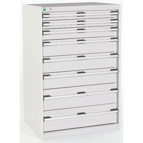 Warsztatowe szafki z szufladami Bott Cubio, 120 x 80 x 52,5-75 cm, 8 szuflad - Warsztatowa szafka z szufladami Bott Cubio, 120 x 80 x 52,5 cm, 8 szufl