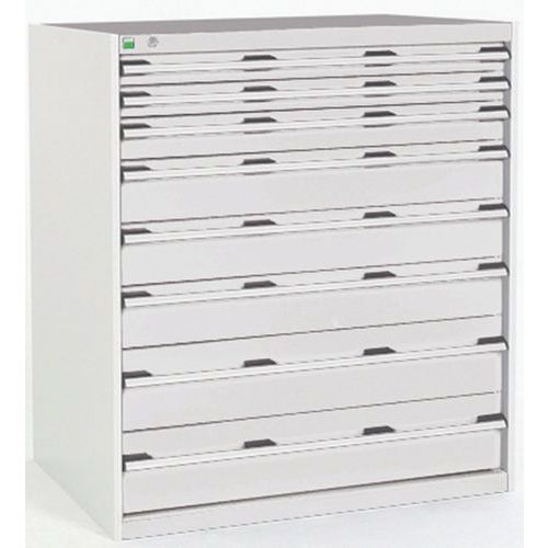 Szafki warsztatowe z szufladami Bott Cubio, 120 x 105 x 65-75 cm, 8 szuflad - Warsztatowa szafka z szufladami Bott Cubio, 120 x 105 x 65 cm, 8 szuflad