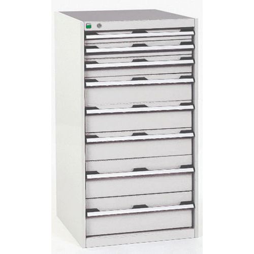 Warsztatowe szafki z szufladami Bott Cubio, 120 x 65 x 52,5-75 cm, 8 szuflad - Warsztatowa szafka z szufladami Bott Cubio, 120 x 65 x 75 cm, 8 szuflad