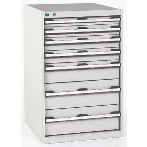Warsztatowe szafki z szufladami Bott Cubio, 100 x 65 x 52,5-75 cm, 7 szuflad - Warsztatowa szafka z szufladami Bott Cubio, 100 x 65 x 75 cm, 7 szuflad