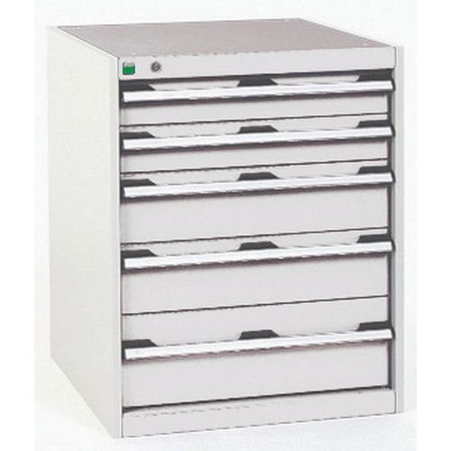 Szafki warsztatowe z szufladami Bott Cubio, 80 x 65 x 52,5-75 cm, 5 szuflad - Warsztatowa szafka z szufladami Bott Cubio, 80 x 65 x 75 cm, 5 szuflad, 