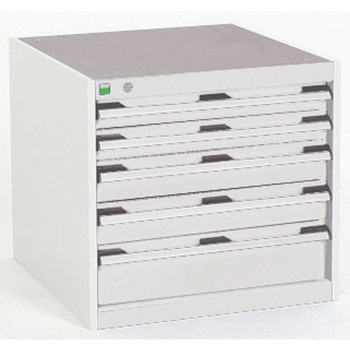 Szafki warsztatowe z szufladami Bott Cubio, 60 x 65 x 52,5-75 cm, 5 szuflad - Warsztatowa szafka z szufladami Bott Cubio, 60 x 65 x 75 cm, 5 szuflad, 