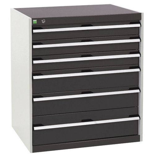 Szafki warsztatowe z szufladami Bott Cubio, 90 x 80 x 52,5-75 cm, 6 szuflad - Warsztatowa szafka z szufladami Bott Cubio, 90 x 80 x 65 cm, 6 szuflad, 