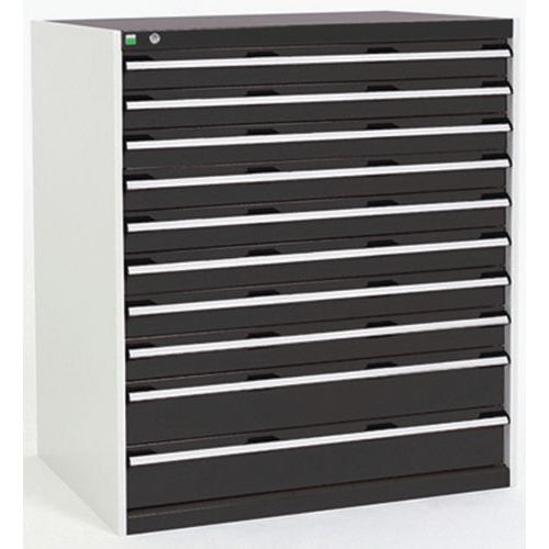 Szuflady warsztatowe Bott Cubio, 120 x 105 x 65-75 cm, 10 szuflad - Warsztatowa szafka z szufladami Bott Cubio, 120 x 105 x 65 cm, 10 szuflad, szaro-a