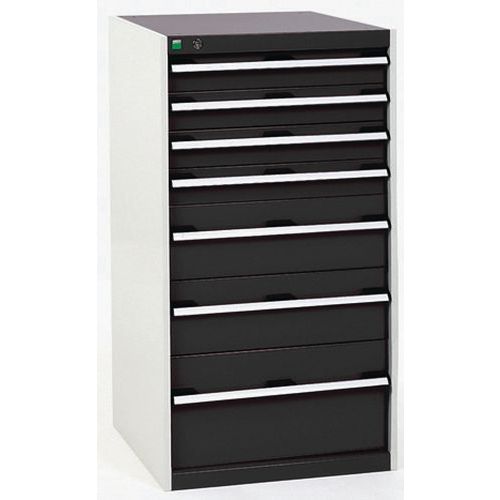 Warsztatowe szafki z szufladami Bott Cubio, 120 x 65 x 52,5-75 cm, 7 szuflad - Warsztatowa szafka z szufladami Bott Cubio, 120 x 65 x 75 cm, 7 szuflad