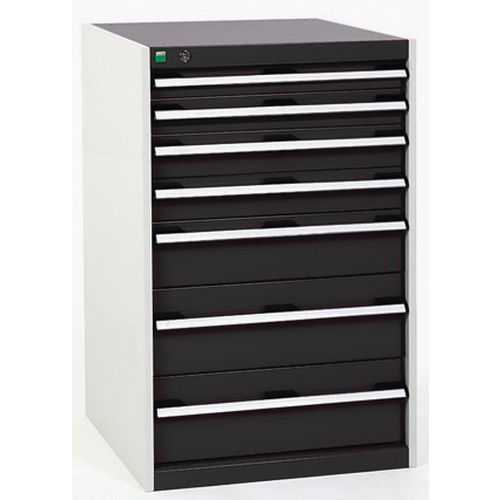 Warsztatowe szafki z szufladami Bott Cubio, 100 x 65 x 52,5-75 cm, 7 szuflad - Warsztatowa szafka z szufladami Bott Cubio, 100 x 65 x 75 cm, 7 szuflad