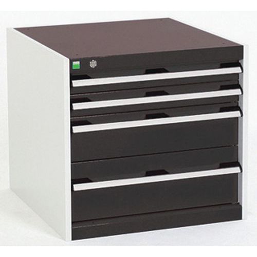 Szafki warsztatowe z szufladami Bott Cubio, 60 x 65 x 52,5-75 cm, 4 szuflady - Warsztatowa szafka z szufladami Bott Cubio, 60 x 65 x 75 cm, 4 szuflady