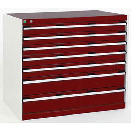 Szafki warsztatowe z szufladami Bott Cubio, 90 x 105 x 65-75 cm, 7 szuflad - Warsztatowa szafka z szufladami Bott Cubio, 90 x 105 x 65 cm, 7 szuflad, 