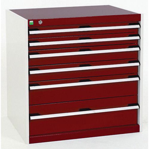 Szafki warsztatowe z szufladami Bott Cubio, 80 x 80 x 52,5-75 cm, 6 szuflad - Warsztatowa szafka z szufladami Bott Cubio, 80 x 80 x 75 cm, 6 szuflad, 