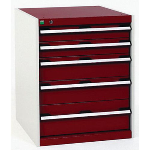 Szafki warsztatowe z szufladami Bott Cubio, 80 x 65 x 52,5-75 cm, 5 szuflad - Warsztatowa szafka z szufladami Bott Cubio, 80 x 65 x 75 cm, 5 szuflad, 