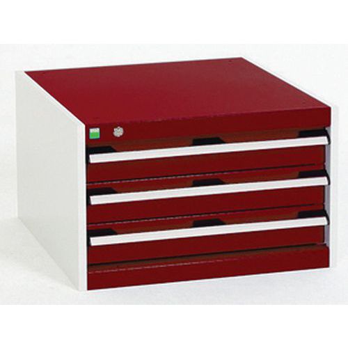 Szafki warsztatowe z szufladami Bott Cubio, 40 x 65 x 52,5-75 cm, 3 szuflady - Warsztatowa szafka z szufladami Bott Cubio, 40 x 65 x 75 cm, 3 szuflady
