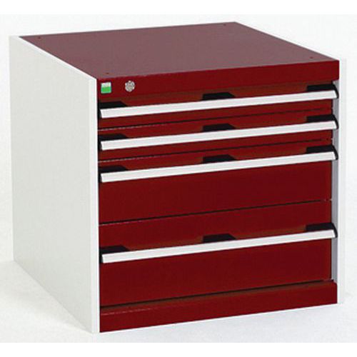 Szafki warsztatowe z szufladami Bott Cubio, 60 x 65 x 52,5-75 cm, 4 szuflady - Warsztatowa szafka z szufladami Bott Cubio, 60 x 65 x 75 cm, 4 szuflady