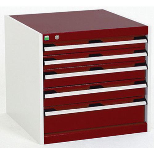 Szafki warsztatowe z szufladami Bott Cubio, 60 x 65 x 52,5-75 cm, 5 szuflad - Warsztatowa szafka z szufladami Bott Cubio, 60 x 65 x 75 cm, 5 szuflad, 