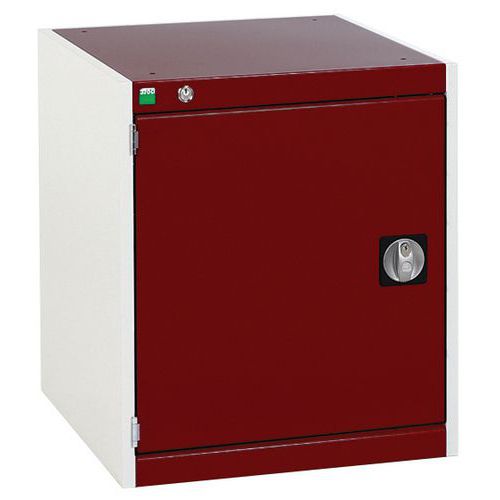 Szafy warsztatowe Cubio SMF Bott, 1 półka, wys. 60 cm - Szafki warsztatowe Cubio SMF Bott, 60 x 52,5 x 52,5 cm, 1 półka, szaro-czerwony