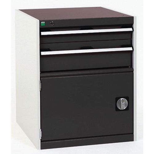 Warsztatowe szafki z szufladami Bott Cubio, 80 x 65 x 52,5-75 cm, 2 szuflady, 1 szafka - Warsztatowa szafka z szufladami Bott Cubio, 80 x 65 x 75 cm, 