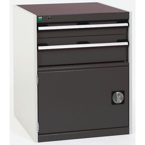 Warsztatowe szafki z szufladami Bott Cubio, 80 x 65 x 52,5-75 cm, 2 szuflady, 1 szafka - Warsztatowa szafka z szufladami Bott Cubio, 80 x 65 x 65 cm, 