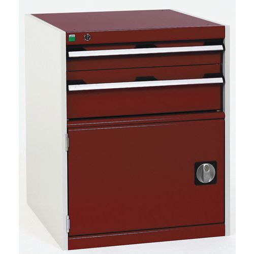 Warsztatowe szafki z szufladami Bott Cubio, 80 x 65 x 52,5-75 cm, 2 szuflady, 1 szafka - Warsztatowa szafka z szufladami Bott Cubio, 80 x 65 x 65 cm, 