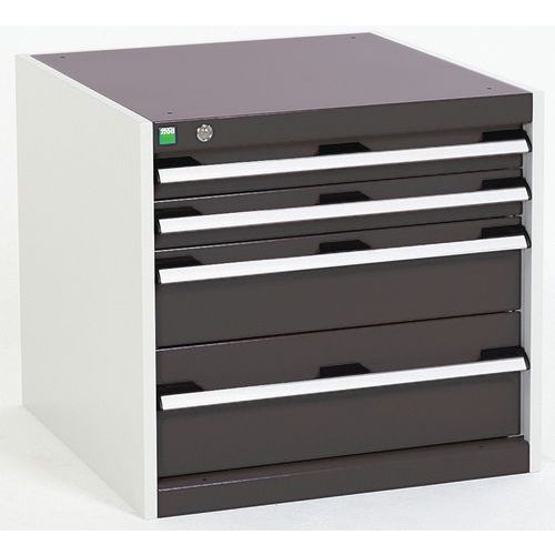 Szafki warsztatowe z szufladami Bott Cubio, 60 x 65 x 52,5-75 cm, 4 szuflady - Warsztatowa szafka z szufladami Bott Cubio, 60 x 65 x 65 cm, 4 szuflady