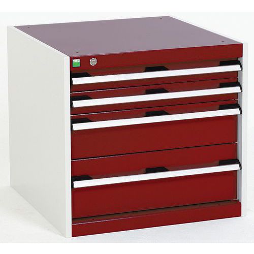 Szafki warsztatowe z szufladami Bott Cubio, 60 x 65 x 52,5-75 cm, 4 szuflady - Warsztatowa szafka z szufladami Bott Cubio, 60 x 65 x 65 cm, 4 szuflady