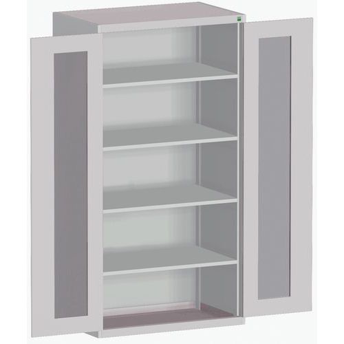 Szafy warsztatowe Bott Cubio z przezroczystymi drzwiami, wysokość 200 cm - Szafka warsztatowa z przezroczystymi drzwiami Bott Cubio, 200 x 105 x 65 cm