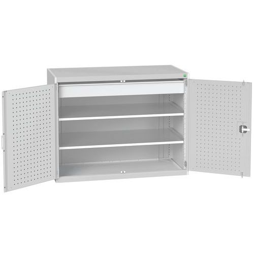 Szafki warsztatowe z szufladami Bott Cubio 160, wysokość 100 cm - Szafka warsztatowa z szufladami Bott Cubio 160, 100 x 130 x 65 cm, 2 półki, 1 szufla