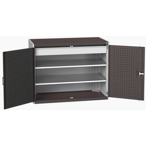 Szafki warsztatowe z szufladami Bott Cubio 160, wysokość 100 cm - Szafka warsztatowa z szufladami Bott Cubio 160, 100 x 130 x 65 cm, 2 półki, 1 szufla
