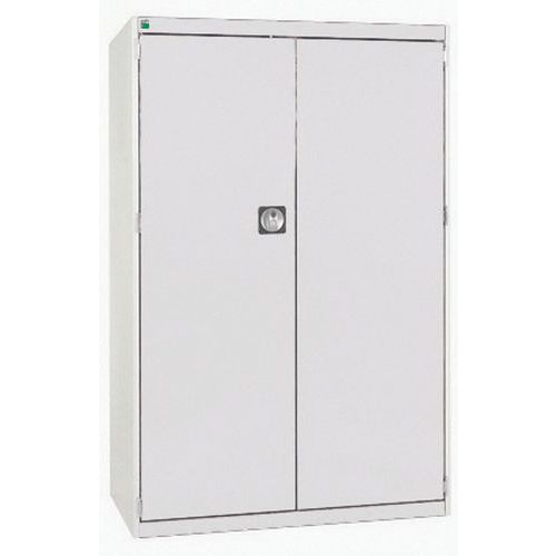 Szafy warsztatowe Bott Cubio, drzwi perforowane, wysokość 160 cm - Szafka warsztatowa Bott Cubio, 160 x 105 x 65 cm, drzwi perforowane, szaro-szara