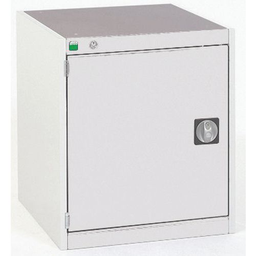 Szafy warsztatowe Bott Cubio, drzwi perforowane, wysokość 80 cm - Szafka warsztatowa Bott Cubio, 80 x 52,5 x 52,5 cm, drzwi perforowane, szaro-szary