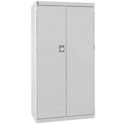 Szafy warsztatowe Bott Cubio, drzwi perforowane, wysokość 160 cm - Szafka warsztatowa Bott Cubio, 160 x 80 x 65 cm, drzwi perforowane, szaro-szary