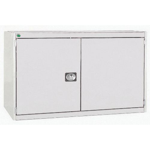 Szafy warsztatowe Bott Cubio 160, drzwi perforowane, wysokość 80 cm - Szafka warsztatowa Bott Cubio 160, 80 x 130 x 52,5 cm, drzwi perforowane, szaro-