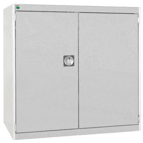 Szafy warsztatowe Bott Cubio, drzwi perforowane, wysokość 100 cm - Szafka warsztatowa Bott Cubio, 100 x 105 x 65 cm, drzwi perforowane, szaro-szary