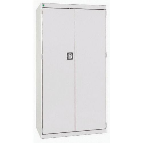 Szafy warsztatowe Bott Cubio, drzwi perforowane, wysokość 160 cm - Szafka warsztatowa Bott Cubio, 160 x 80 x 52,5 cm, drzwi perforowane, szaro-szary
