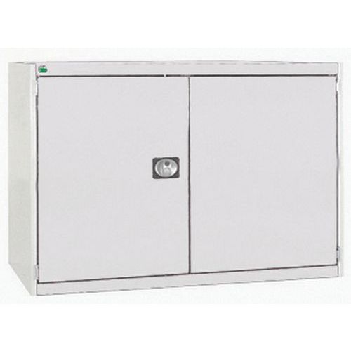Szafy warsztatowe Bott Cubio 160, drzwi perforowane, wysokość 90 cm - Szafka warsztatowa Bott Cubio 160, 90 x 130 x 65 cm, drzwi perforowane, szaro-sz