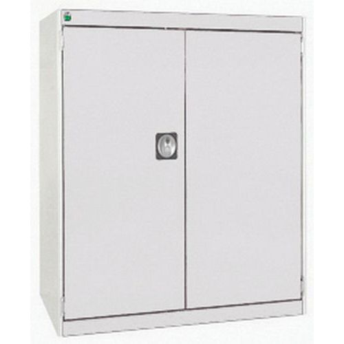Szafy warsztatowe Bott Cubio, drzwi perforowane, wysokość 100 cm - Szafka warsztatowa Bott Cubio, 100 x 80 x 52,5 cm, drzwi perforowane, szaro-szary