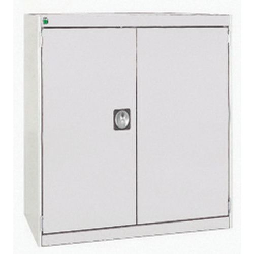 Szafy warsztatowe Bott Cubio, drzwi perforowane, wysokość 90 cm - Szafka warsztatowa Bott Cubio, 90 x 80 x 52,5 cm, drzwi perforowane, szaro-szary